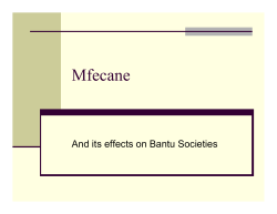 Mfecane and its Effects on Bantu Societies