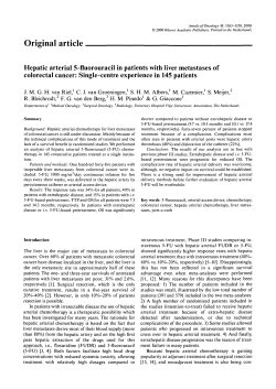 Hepatic arterial 5-fluorouracil in patients with liver metastases of