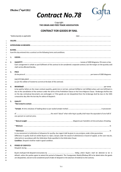 78 Goods by Rail Bulk RT - The Grain and Feed Trade Association