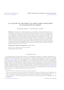 An analysis of the effect of ghost force oscillation on