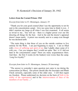 Fr. Kentenich`s Decision of January 20, 1942
