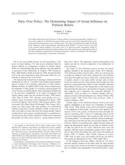 Party Over Policy: The Dominating Impact of Group Influence on