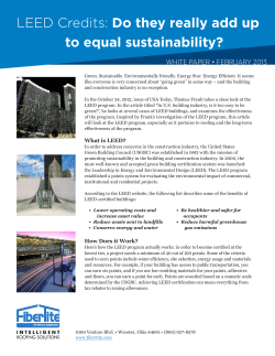 LEED Credits: Do they really add up to equal sustainability?