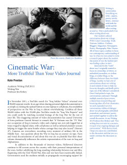 Cinematic War: - Thompson Writing Program