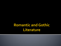 Romantic and Gothic Literature