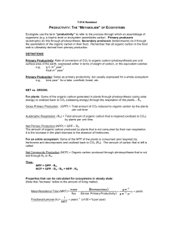 metabolism of ecosystems
