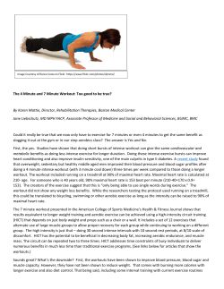 The 4 Minute and 7 Minute Workout: Too good to be true? By Karen