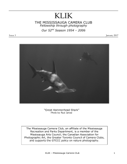 January - Mississauga Camera Club