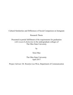 Cultural Similarities and Differences of Social Comparison on