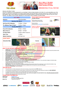 JELLY BELLY TRI KIDS SUNDAY 29TH MARCH Catani