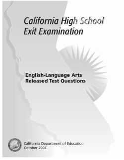 ELA Released Test Questions(2004)