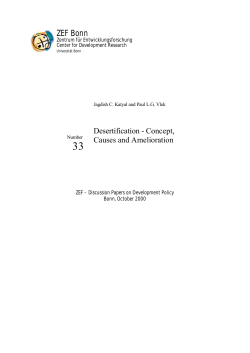 Desertification - Concept, Causes and Amelioration