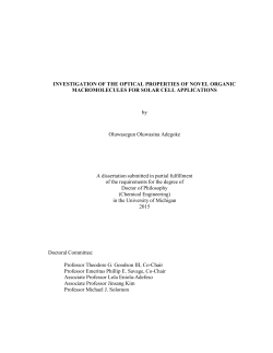 INVESTIGATION OF THE OPTICAL PROPERTIES OF