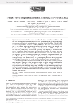 Synoptic versus orographic control on stationary convective banding