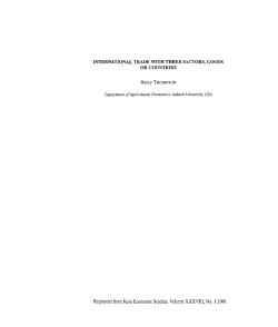 International trade with three factors, goods, or countries