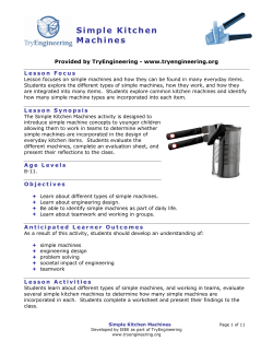 Simple Kitchen Machines