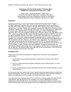 Comparison of Activity Determination of Radium 226 in FUSRAP