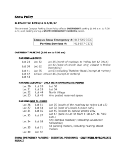 Snow Policy - UMass Amherst