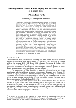 Intralingual false friends: British English and American