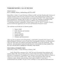 Call of the Wild Report - MIT School of Humanities, Arts and Social