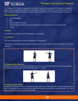 Throwers Ten Exercise Program