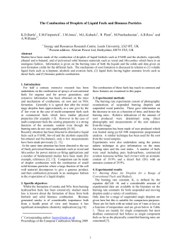The Combustion of Droplets of Liquid Fuels and