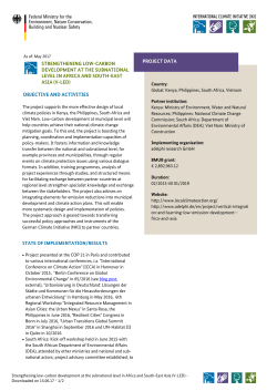 strengthening low-carbon development at the subnational level in