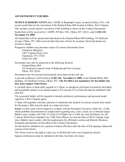 ADVERTISEMENT FOR BIDS NOTICE IS HEREBY - C-HOPE