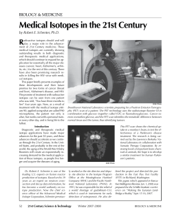 Medical Isotopes in the 21st Century