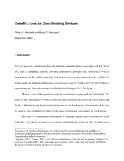 Constitutions as Coordinating Devices