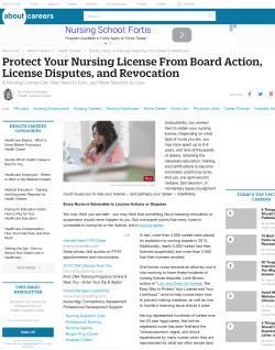 Protect Your Nursing License From Board Action, License Disputes