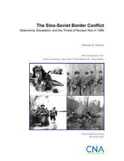 The Sino-Soviet Border Conflict