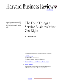 The Four Things a Service Business Must Get Right