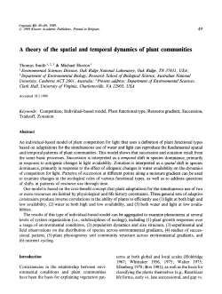 A theory of the spatial and temporal dynamics of plant communities