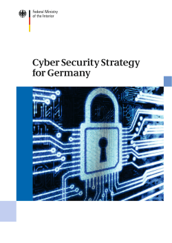 Cyber Security Strategy for Germany - BSI