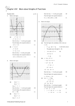 Chapter A12 More about Graphs of Functions