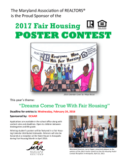 2017 Fair Housing POSTER CONTEST