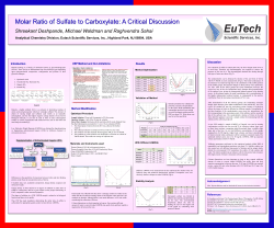 Molar Ratio of Sulfate to Carboxylate