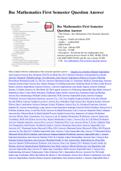 Bsc Mathematics First Semester Question Answer