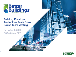Building Envelope Technology Team Open House