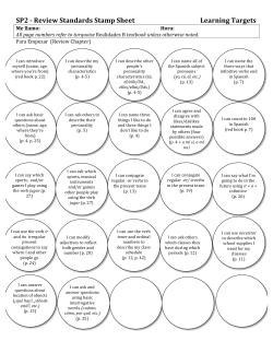 SP2 -‐ Review Standards Stamp Sheet Learning Targets