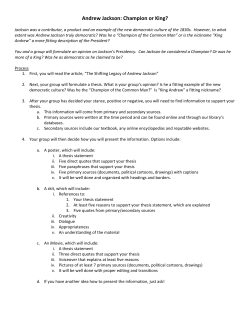 Andrew Jackson: Champion or King?