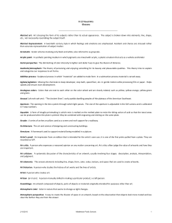 MPS Visual Arts Glossary - Middletown Public Schools (RI)