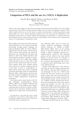 Comparison of PECS and the use of a VOCA: A Replication