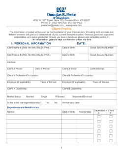 Cash Flow Analysis Questionnaire
