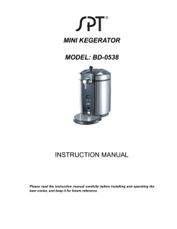 mini kegerator model: bd-0538 instruction manual
