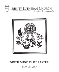Sixth Sunday of Easter - Trinity Lutheran Church