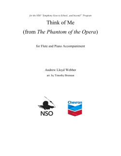 (from The Phantom of Think of Me The Phantom of the Opera m of