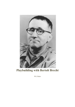 Playbuilding with Bertolt Brecht