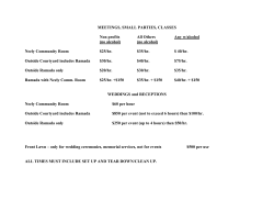 MEETINGS, SMALL PARTIES, CLASSES Non profits All Others Any